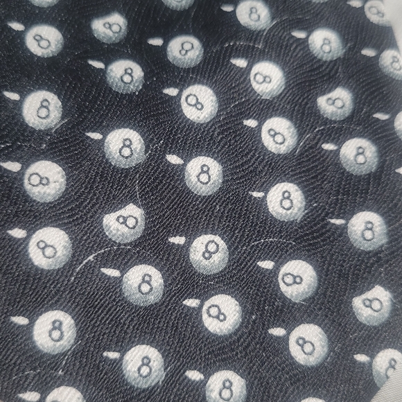 Vintage 8 Ball Pool Tie Billards - Picture 2 of 3